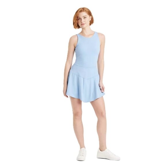 JoyLab Iceberg Blue Active Tennis Workout Dress w/ Attached Shorts -- Size XS - Picture 1 of 6